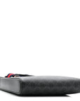 GG Supreme Monogram Web Small Flat Messenger Bag Black Grey
