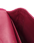 Tweed Quilted Medium Double Flap Fuchsia
