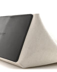 Canvas Mix Nappa Intrecciato Medium Flip Flap Tote Natural Fondant