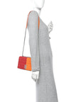 Lambskin Quilted Small Lola Bag Bright Red Orange