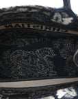 Canvas Embroidered Medium D1ORiviera Toile De Jouy Reverse Book Tote Blue