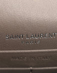 Calfskin Crocodile Embossed Kate Monogram Tassel Chain Wallet Fog