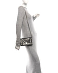 Metallic Patent Micro-Cannage D1ORama Wallet on Chain Pouch Onyx Black