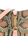 Snakeskin Ostrich Calfskin Small Jackie 1961 Hobo Pink Multicolor