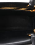 Shiny Box Calfskin Small Money Tote Black