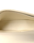 Grained Calfskin Cannage Small Caro Bag White