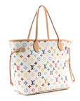 LV X TM Monogram Multicolor Neverfull MM White