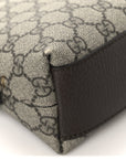 GG Supreme Monogram Textured Dollar Calfskin Web Small Ophidia Dome Shoulder Bag Beige Ebony New Acero
