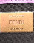 Nappa FF 1974 Embossed Baguette Agapanto
