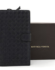 Nappa Intrecciato Continental Snap Wallet Grey