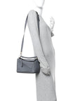 Soft Grained Calfskin Small Puzzle Bag Asphalt Grey