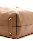 Soft Smooth Calfskin Medium Tote Camel