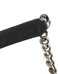 Calfskin Y Quilted Monogram Medium Loulou Chain Satchel Black