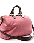 Satin Monogram Paris Tokyo Embroidered Speedy P9 Bandouliere 40 Dark Pink