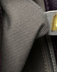 Calfskin Crystal Embossed Medium Boy Flap Plum