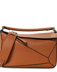 Calfskin Medium Puzzle Bag Tan