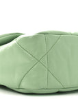 Goatskin Quilted Medium CHNL 19 Flap Light Green
