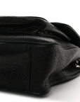 Grained Lambskin Monogram Large Niki Chain Satchel Black