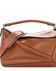 Calfskin Medium Puzzle Bag Tan
