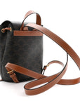 Triomphe Canvas Calfskin Bonnie Backpack Tan