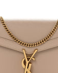 Grain De Poudre Monogram Cassandra Chain Wallet Dark Beige