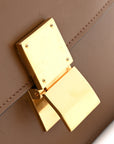 Box Calfskin Medium Classic Box Flap Bag Camel