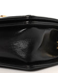 Metallic Glazed Calfskin Small Boy Flap Black Gold