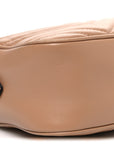 Calfskin Matelasse Monochrome Small GG Marmont Chain Shoulder Bag Camelia