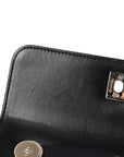Lambskin Quilted Small Trendy CC Dual Handle Flap Bag Black