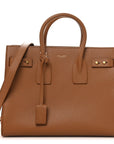 Grained Calfskin Small Sac De Jour Saddle Brown