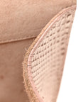 Snakeskin Medium Classic Monogram Kate Tassel Satchel Beige