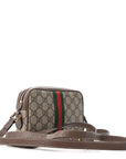 GG Supreme Monogram Web Mini Ophidia Shoulder Bag Brown