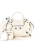 Agneau Arena Neo Cagole Handbag XS Optic White