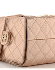 Metallic Caviar Quilted Small CHNL 25 Handbag Copper