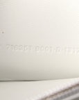 Crushed Calfskin Quilted Small Crush Chain Bag Optic White