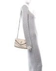 Lambskin Quilted Toy Loulou Puffer Monogram Chain Satchel Crema Soft