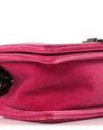 Velvet Quilted Small Boy Flap Pink