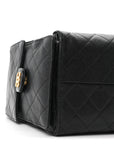 Caviar Quilted Medium CHNL 25 Handbag Black