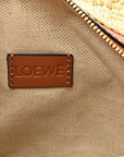 Calfskin Raffia Paulas Ibiza Pochette Bag Natural Tan