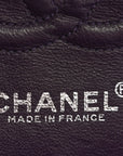 Caviar Quilted Small Double Flap Dark Purple