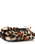 Calf Hair Leopard Print Phone Baguette Moro