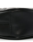 Calfskin Matelasse Mini GG Marmont Crossbody Bag Black