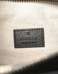 GG Supreme Monogram Textured Dollar Calfskin Ophidia Belt Bag Grey Black Graphite Grey