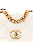 Lambskin Quilted Medium CHNL 19 Flap White