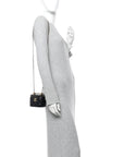 Calfskin Quilted Mini Perfect Fit Vanity Case With Chain Black