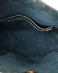Goatskin Sangle Bucket Bag Blue