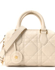 Calfskin Macrocannage Groove 20 Bag Dusty Ivory