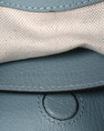 GG Supreme Monogram Textured Dollar Calfskin Web Small Ophidia Bucket Shoulder Bag Dusty Blue