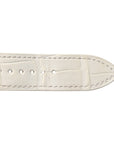 Matte Alligator Single Tour Watch Strap White