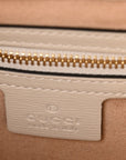 GG Supreme Monogram Azalea Calfskin Web Small Jackie 1961 Hobo Beige Ebony Mystic White